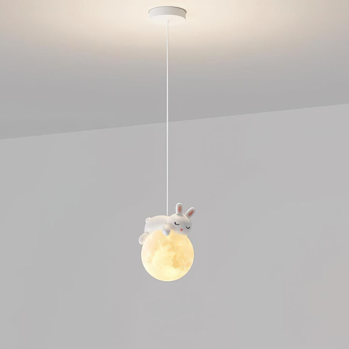 Lustra Suspension Lampe Ours Lune pour Chambre d&