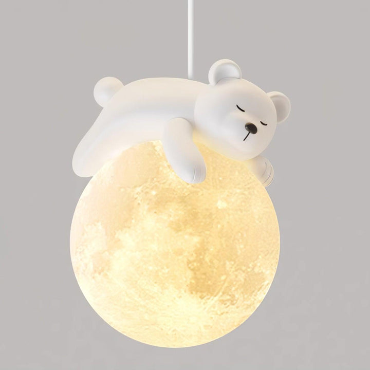 Lustra Suspension Lampe Ours Lune pour Chambre d&