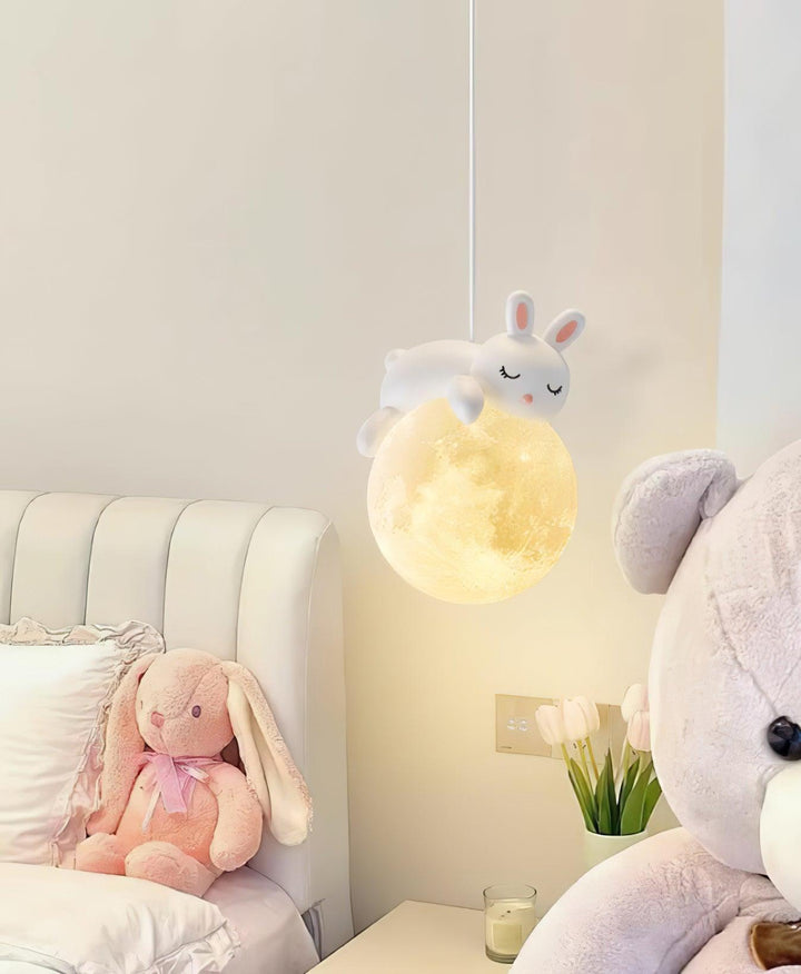 Lustra Suspension Lampe Ours Lune pour Chambre d&