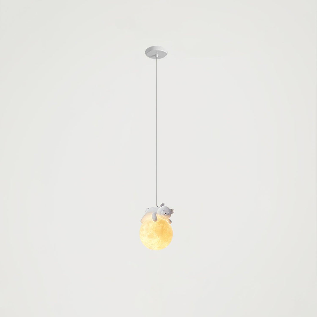Lustra Suspension Lampe Ours Lune pour Chambre d&