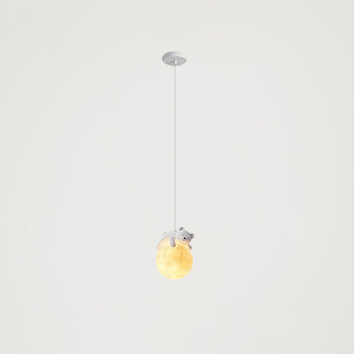 Lustra Suspension Lampe Ours Lune pour Chambre d&