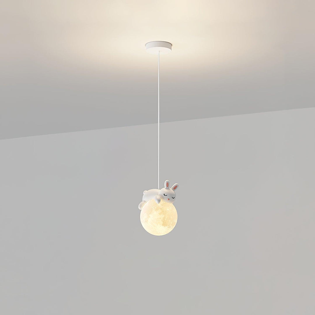 Lustra Suspension Lampe Ours Lune pour Chambre d&