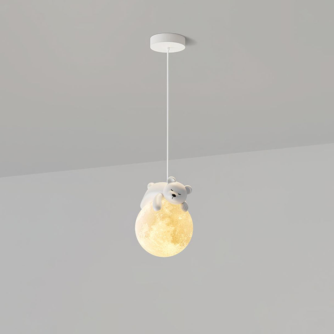 Lustra Suspension Lampe Ours Lune pour Chambre d&