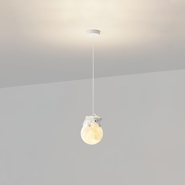 Lustra Suspension Lampe Ours Lune pour Chambre d&