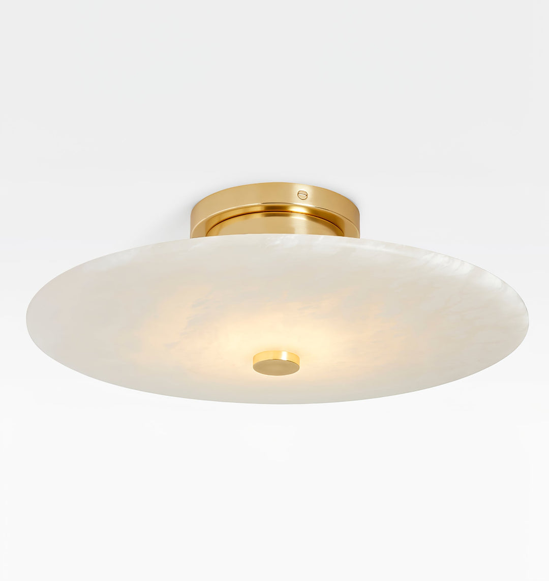 Jarnbruvyn Lampe de Plafond en Métal Laiton et Albâtre Moderne - Neutralighting