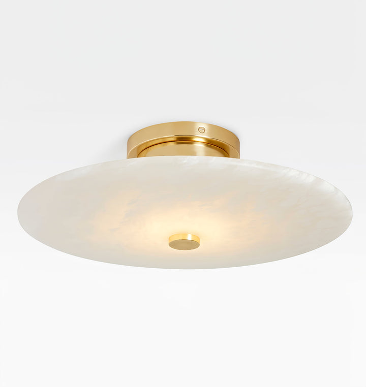 Jarnbruvyn Lampe de Plafond en Métal Laiton et Albâtre Moderne - Neutralighting