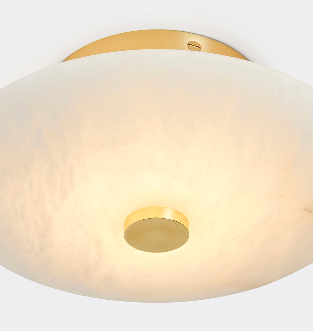 Jarnbruvyn Lampe de Plafond en Métal Laiton et Albâtre Moderne - Neutralighting