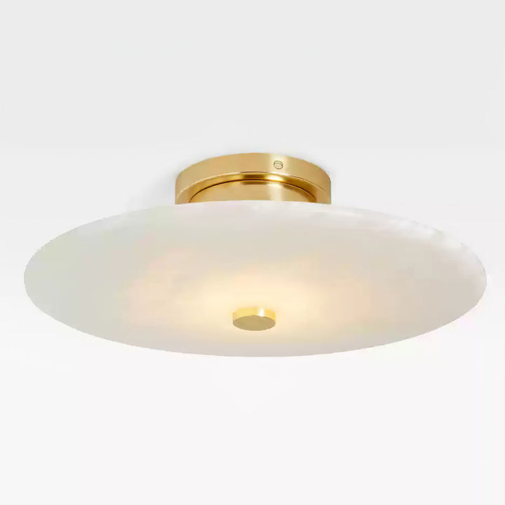 Jarnbruvyn Lampe de Plafond en Métal Laiton et Albâtre Moderne - Neutralighting