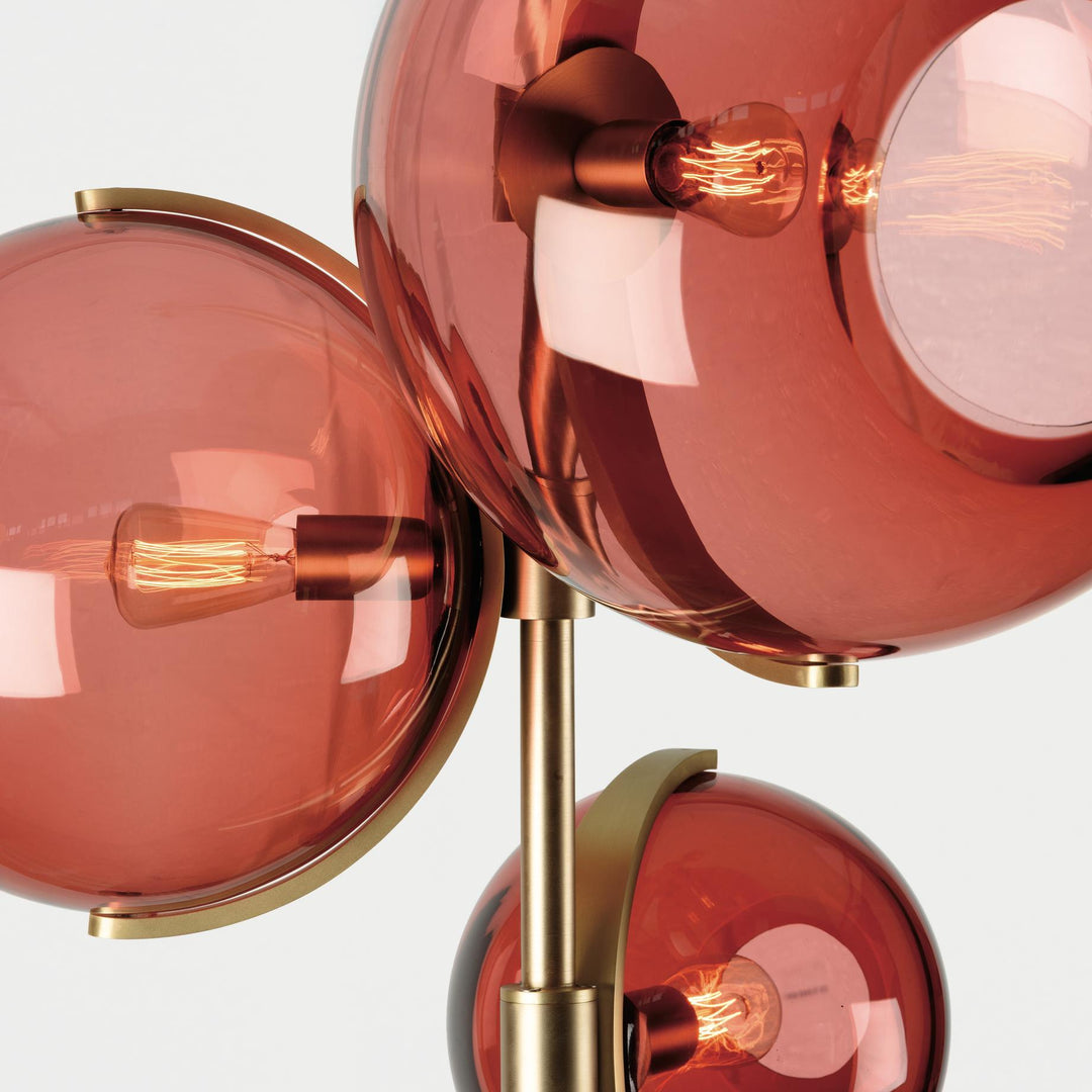 Lustra Chandelier Boule en Verre Ambre - Neutralighting