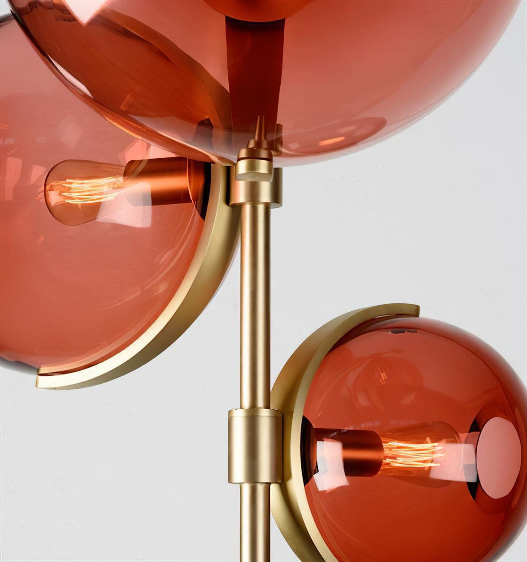 Lustra Chandelier Boule en Verre Ambre - Neutralighting