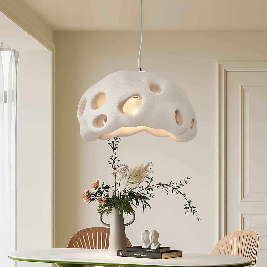 Lustra Suspension Résine Blanche pour Salon - Neutralighting