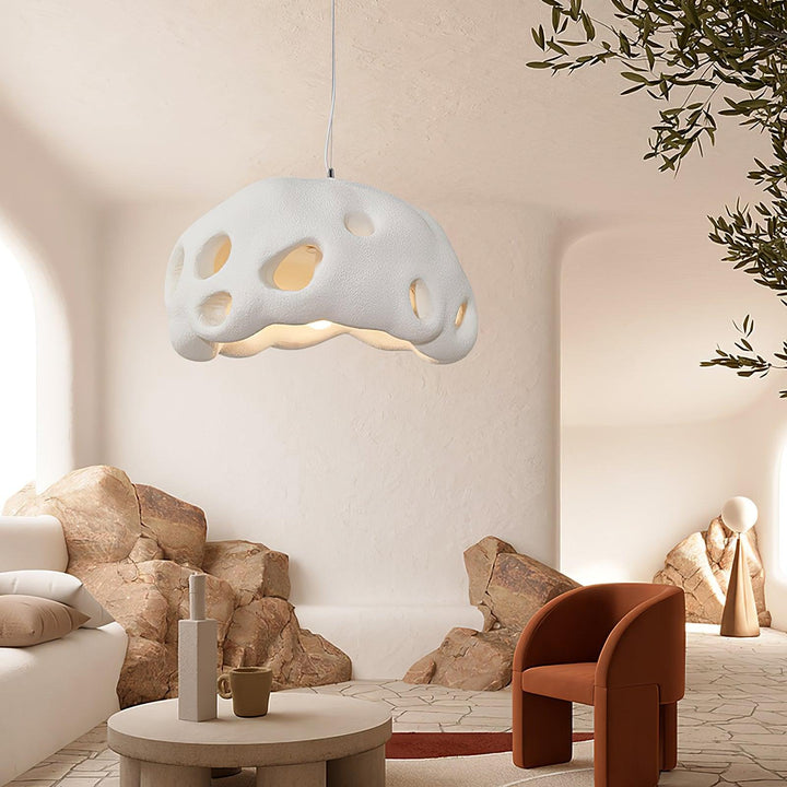 Lustra Suspension Résine Blanche pour Salon - Neutralighting
