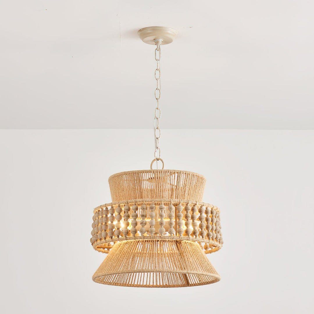 Kvennuvyi Lampe à Suspension En Métal Brun Naturel Antigua - Neutralighting