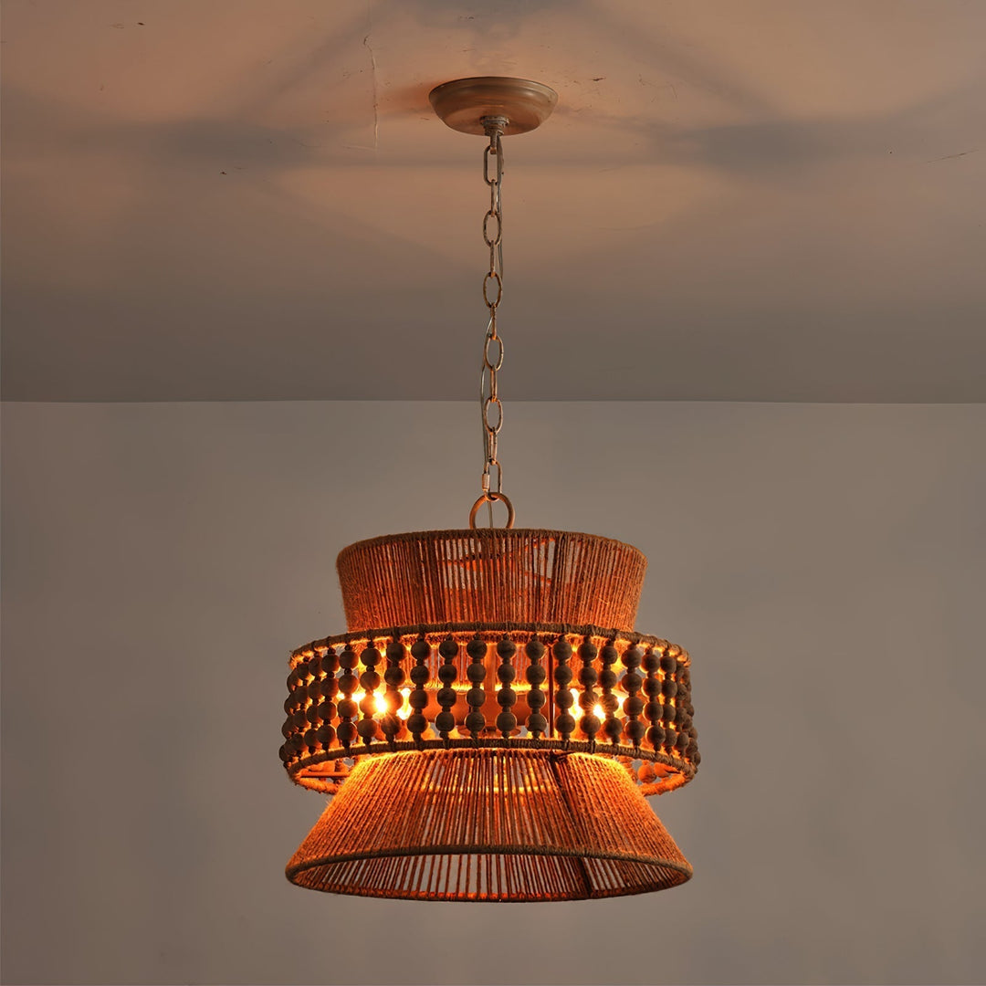 Kvennuvyi Lampe à Suspension En Métal Brun Naturel Antigua - Neutralighting