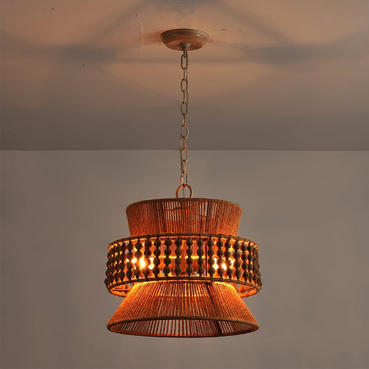Kvennuvyi Lampe à Suspension En Métal Brun Naturel Antigua - Neutralighting
