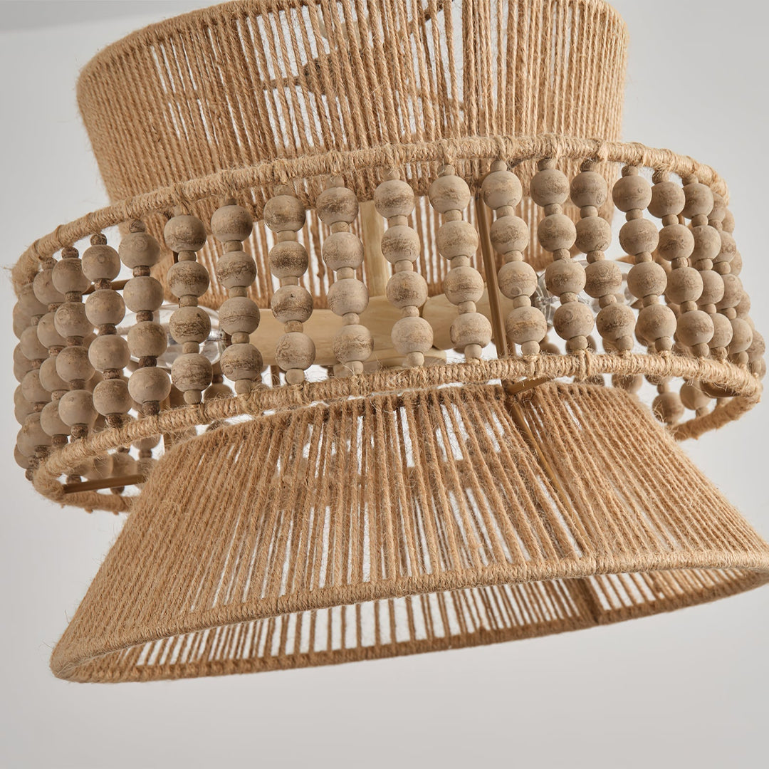 Kvennuvyi Lampe à Suspension En Métal Brun Naturel Antigua - Neutralighting