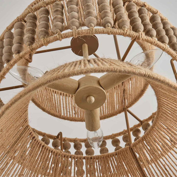 Kvennuvyi Lampe à Suspension En Métal Brun Naturel Antigua - Neutralighting