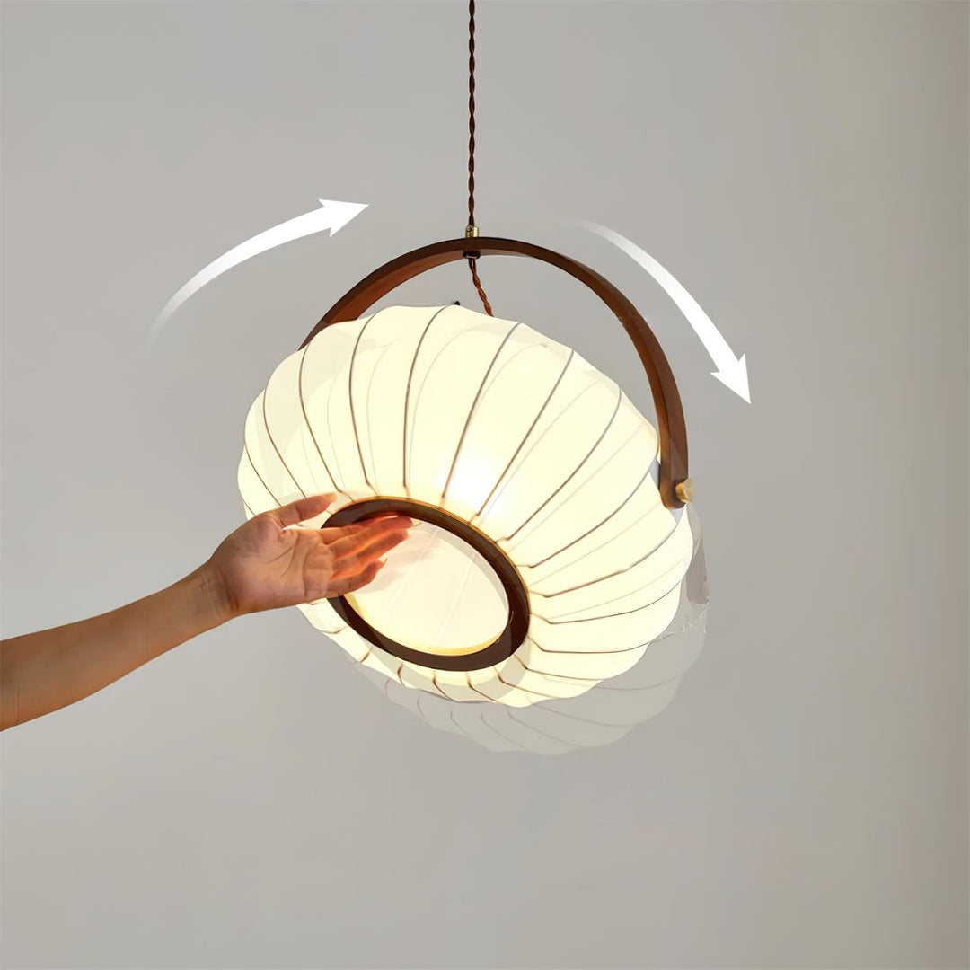 Antonio Suspension Plissé Tissu Lanterne Organique - Neutralighting