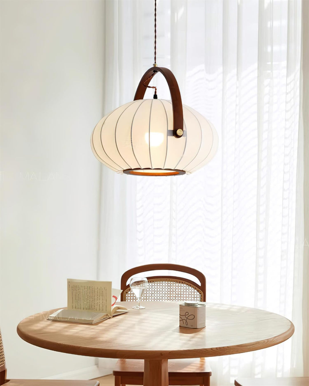 Antonio Suspension Plissé Tissu Lanterne Organique - Neutralighting