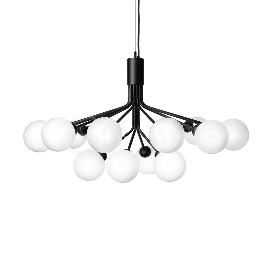 Lustra Suspension en Verre Globe Cluster Laiton - Neutralighting