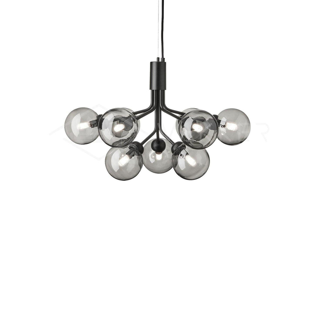 Lustra Suspension en Verre Globe Cluster Laiton - Neutralighting
