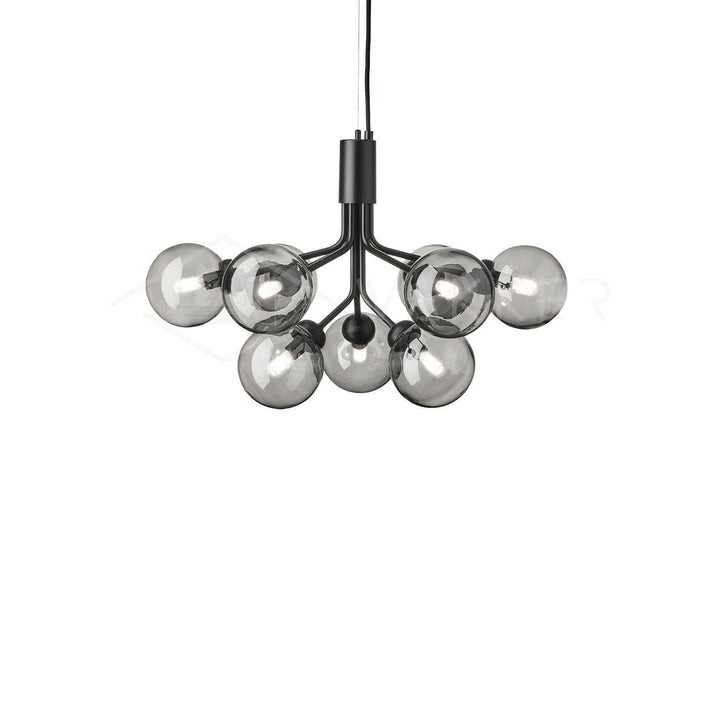 Lustra Suspension en Verre Globe Cluster Laiton - Neutralighting