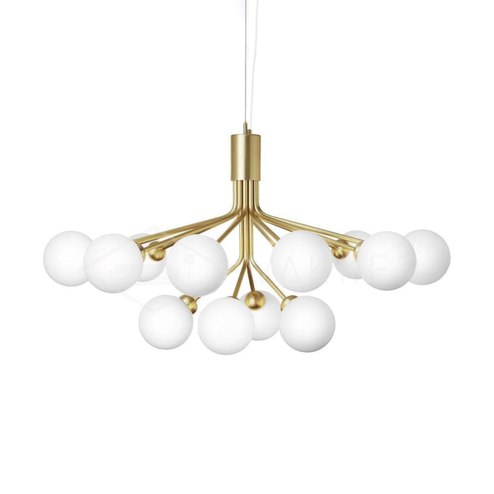 Lustra Suspension en Verre Globe Cluster Laiton - Neutralighting