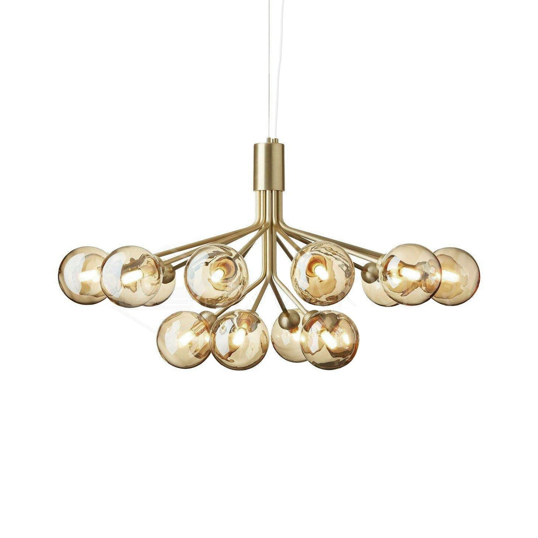 Lustra Suspension en Verre Globe Cluster Laiton - Neutralighting