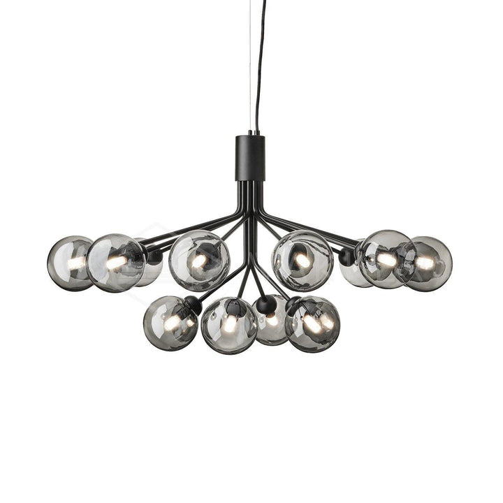Lustra Suspension en Verre Globe Cluster Laiton - Neutralighting