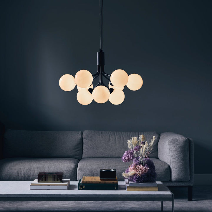 Lustra Suspension en Verre Globe Cluster Laiton - Neutralighting