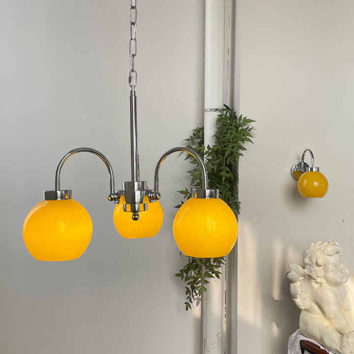 Lustra Chandelier Boules en Verre Jaune - Neutralighting