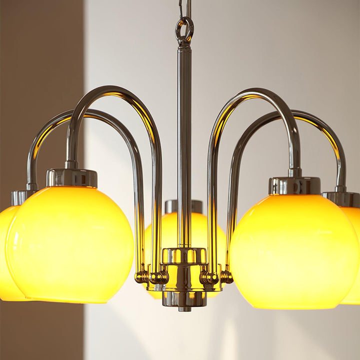 Lustra Chandelier Boules en Verre Jaune - Neutralighting