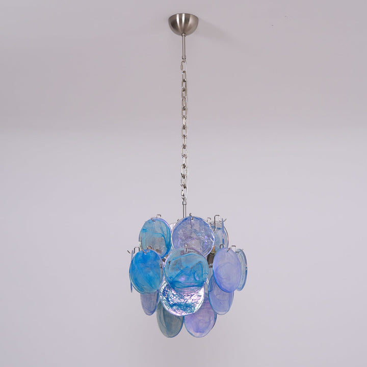 Aurora Chandelier Verre Murano Bleu Aqua - Neutralighting