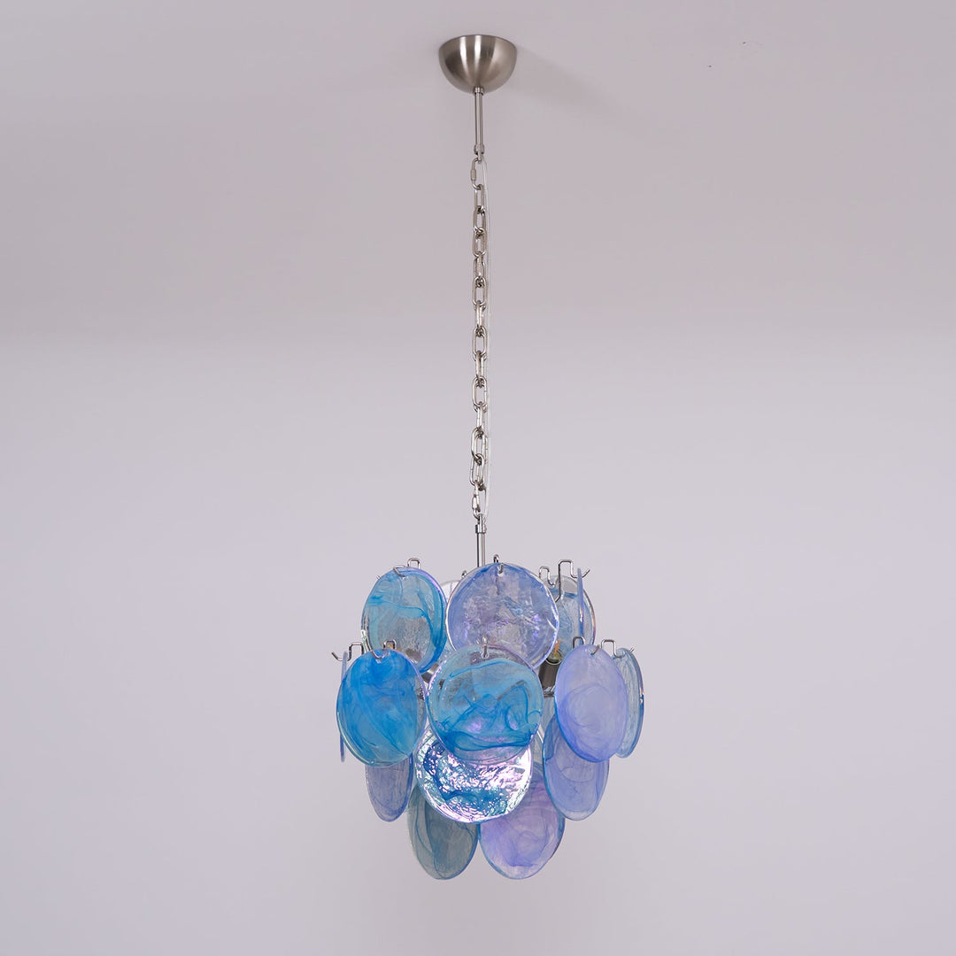 Aurora Chandelier Verre Murano Bleu Aqua - Neutralighting