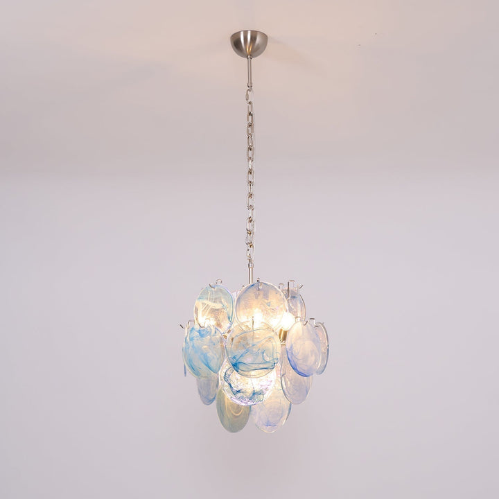 Aurora Chandelier Verre Murano Bleu Aqua - Neutralighting