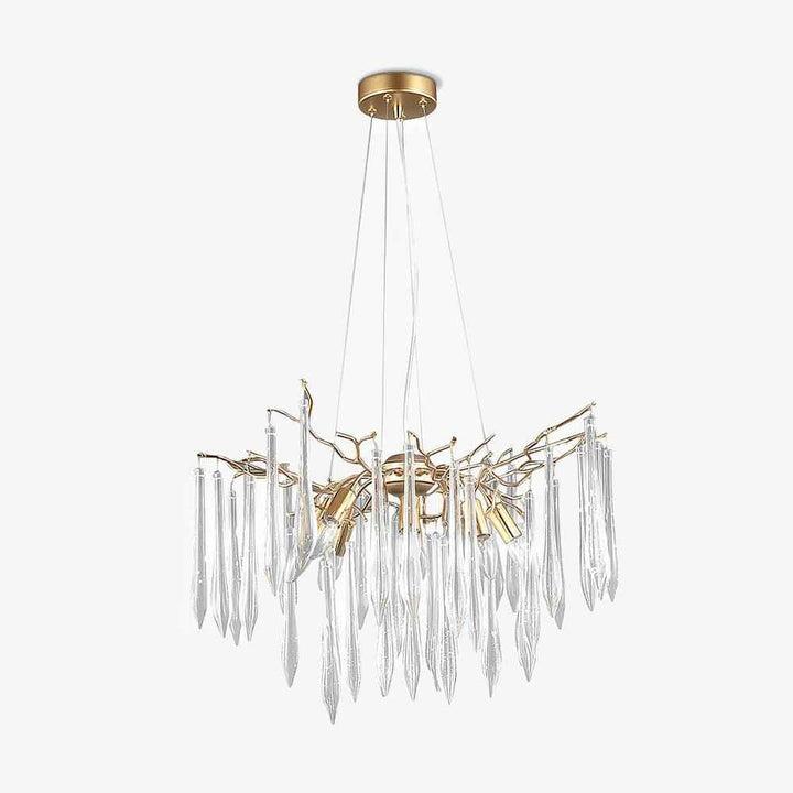 Lustra Chandelier Branches Cristal Suspension Sculpturale Artistique - Neutralighting