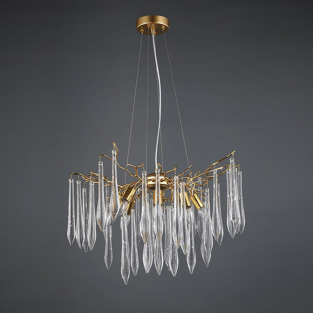 Lustra Chandelier Branches Cristal Suspension Sculpturale Artistique - Neutralighting