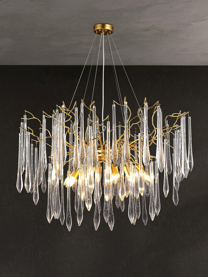 Lustra Chandelier Branches Cristal Suspension Sculpturale Artistique - Neutralighting