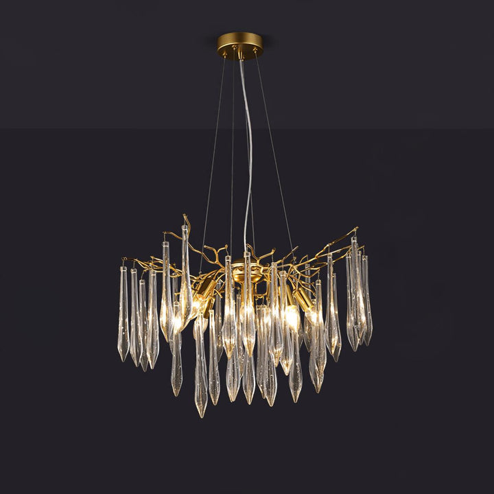 Lustra Chandelier Branches Cristal Suspension Sculpturale Artistique - Neutralighting