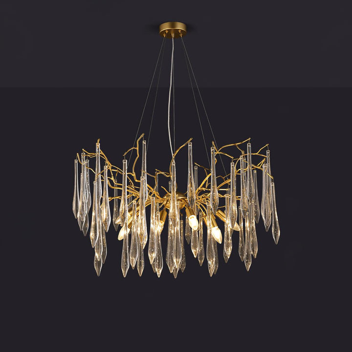 Lustra Chandelier Branches Cristal Suspension Sculpturale Artistique - Neutralighting