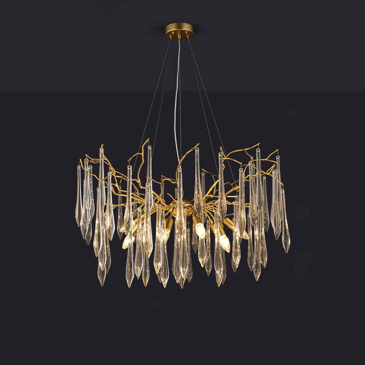 Lustra Chandelier Branches Cristal Suspension Sculpturale Artistique - Neutralighting