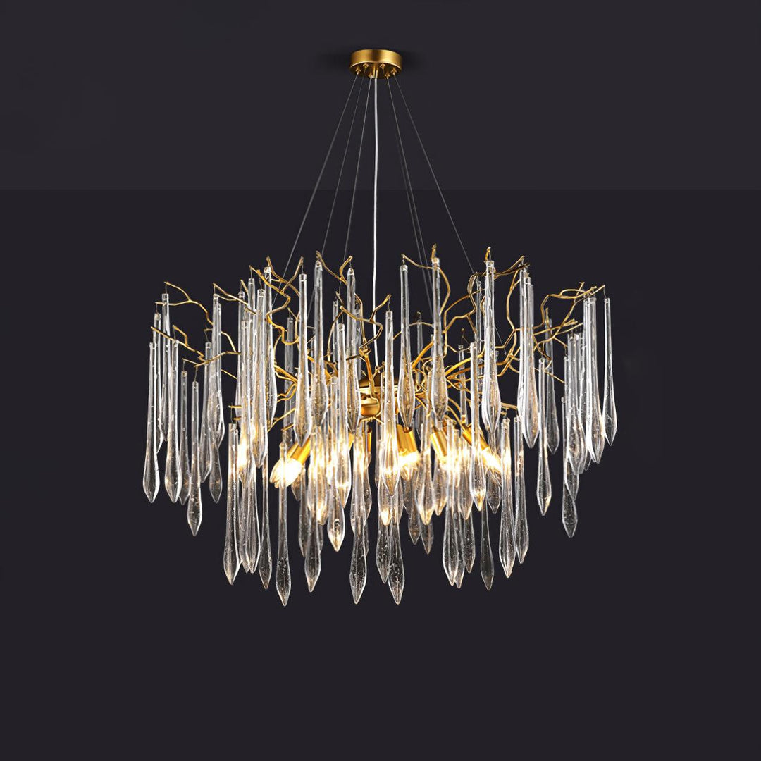 Lustra Chandelier Branches Cristal Suspension Sculpturale Artistique - Neutralighting