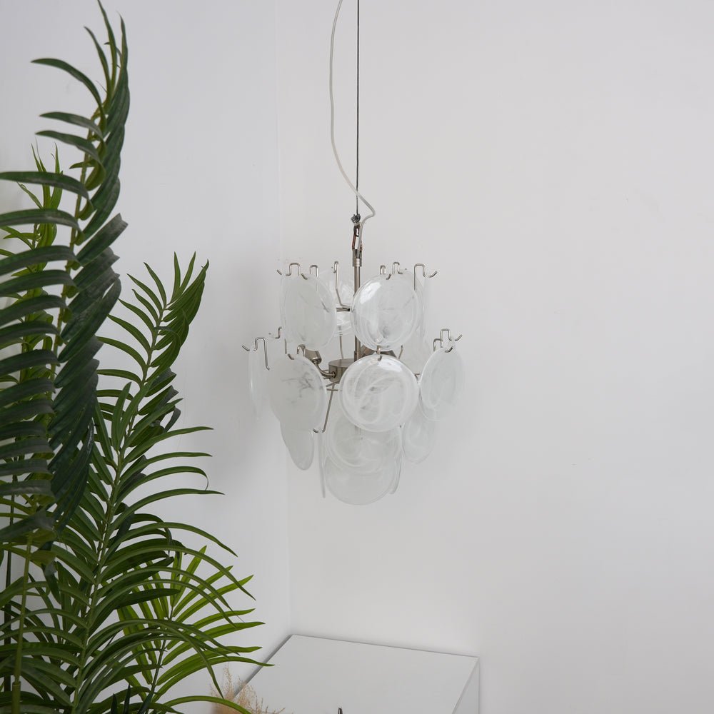 Aurora Lustre Abricot Murano Verre Disque Superposé Artistique - Neutralighting