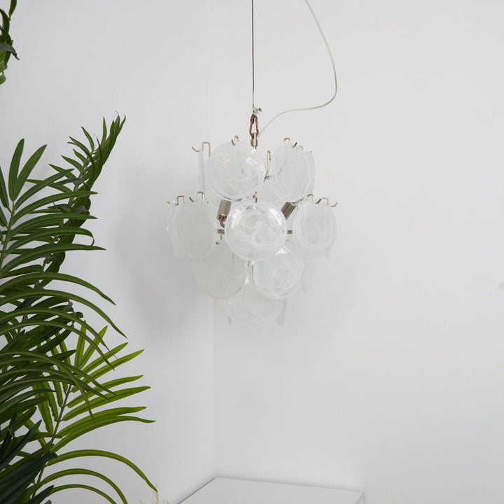 Aurora Lustre Abricot Murano Verre Disque Superposé Artistique - Neutralighting