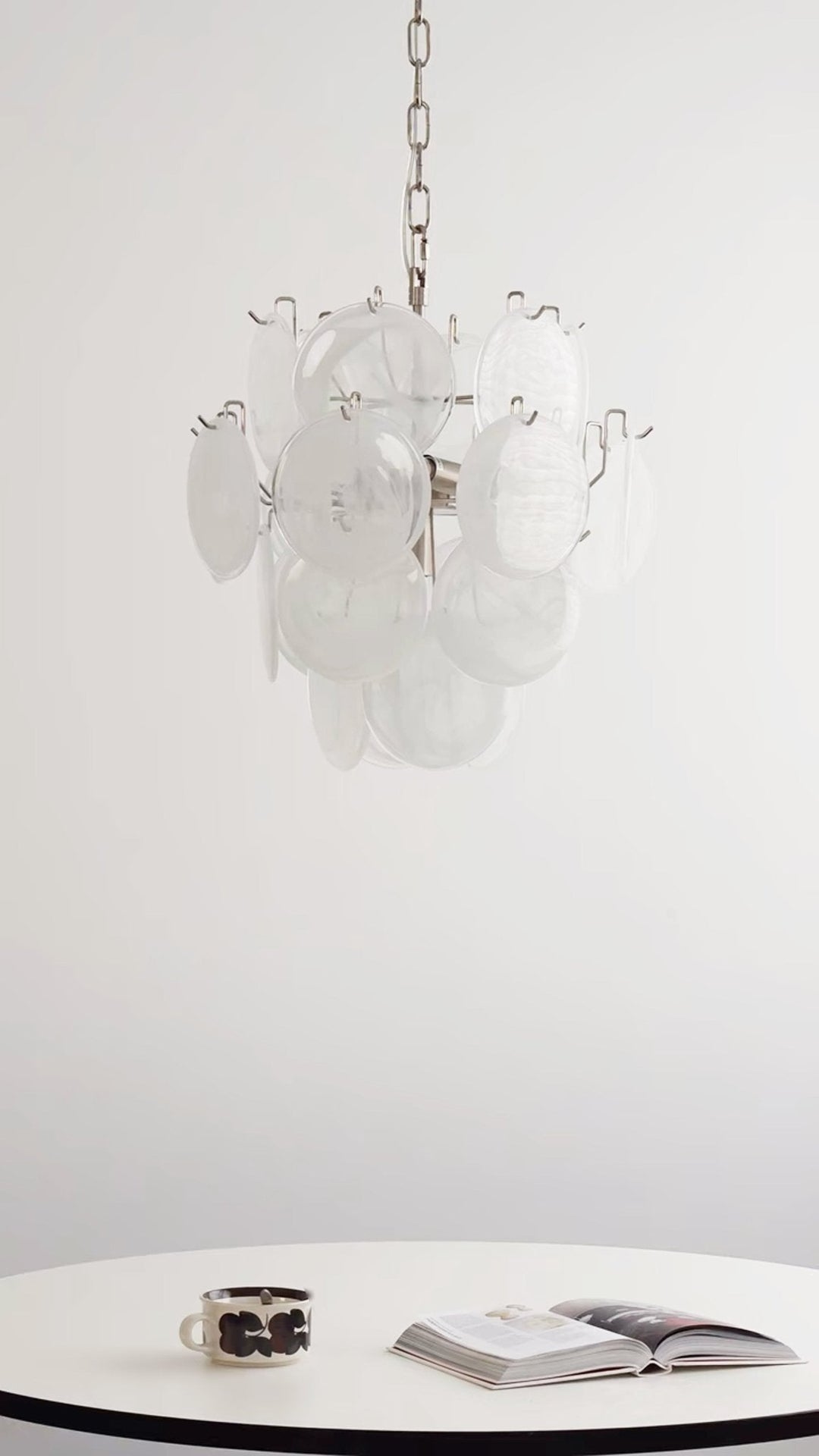 Aurora Lustre Abricot Murano Verre Disque Superposé Artistique - Neutralighting