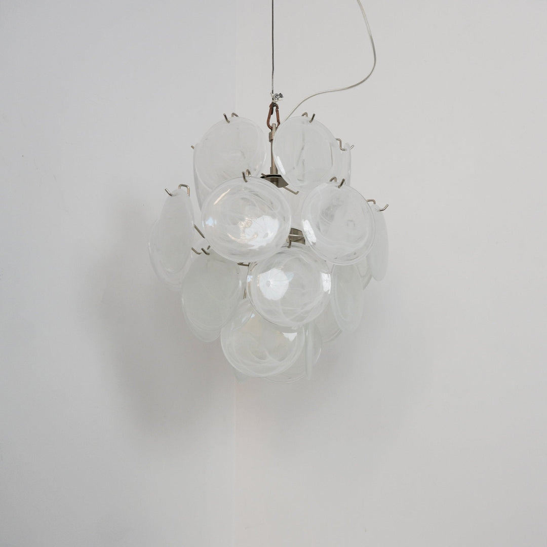 Aurora Lustre Abricot Murano Verre Disque Superposé Artistique - Neutralighting