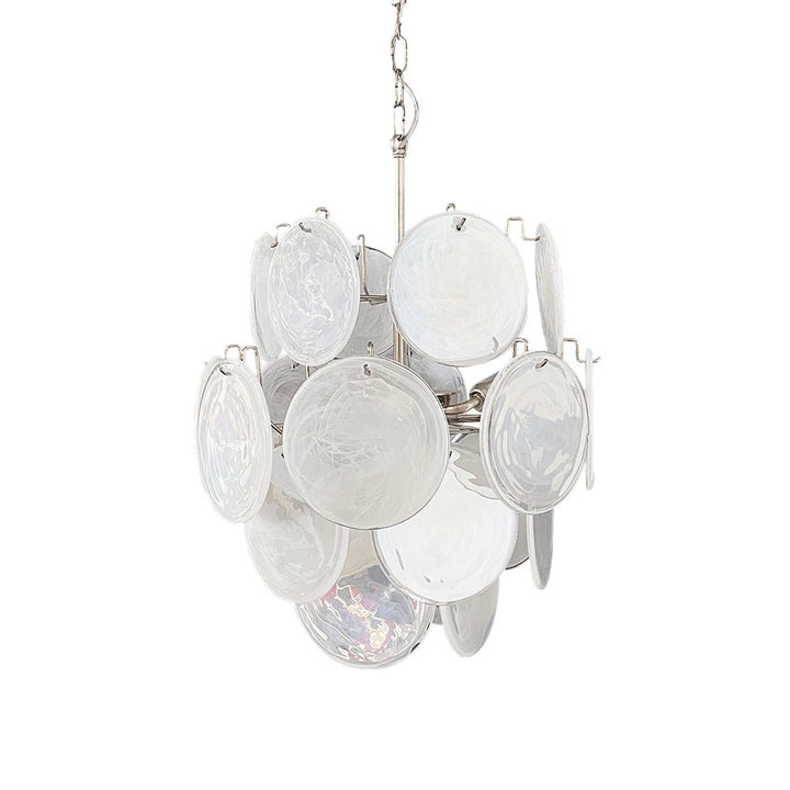 Aurora Lustre Abricot Murano Verre Disque Superposé Artistique - Neutralighting