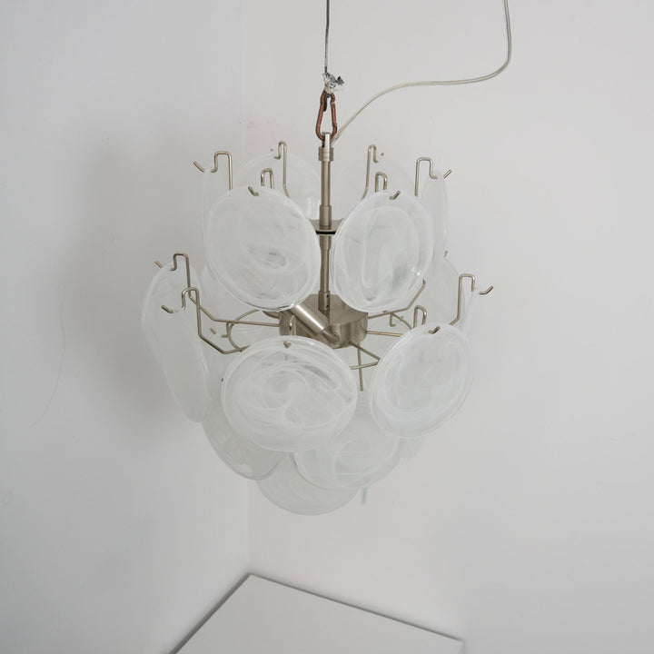 Aurora Lustre Abricot Murano Verre Disque Superposé Artistique - Neutralighting