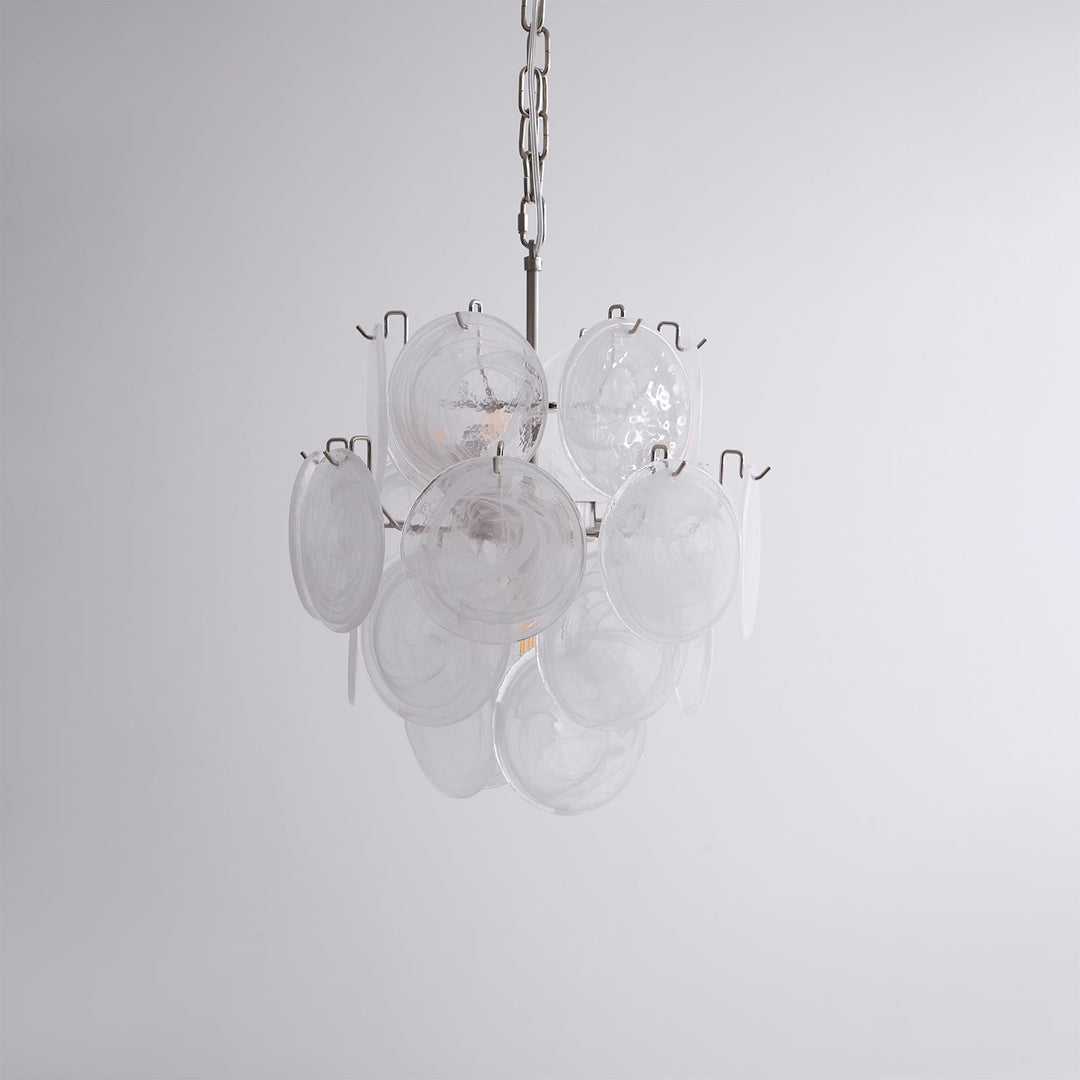 Aurora Lustre Abricot Murano Verre Disque Superposé Artistique - Neutralighting