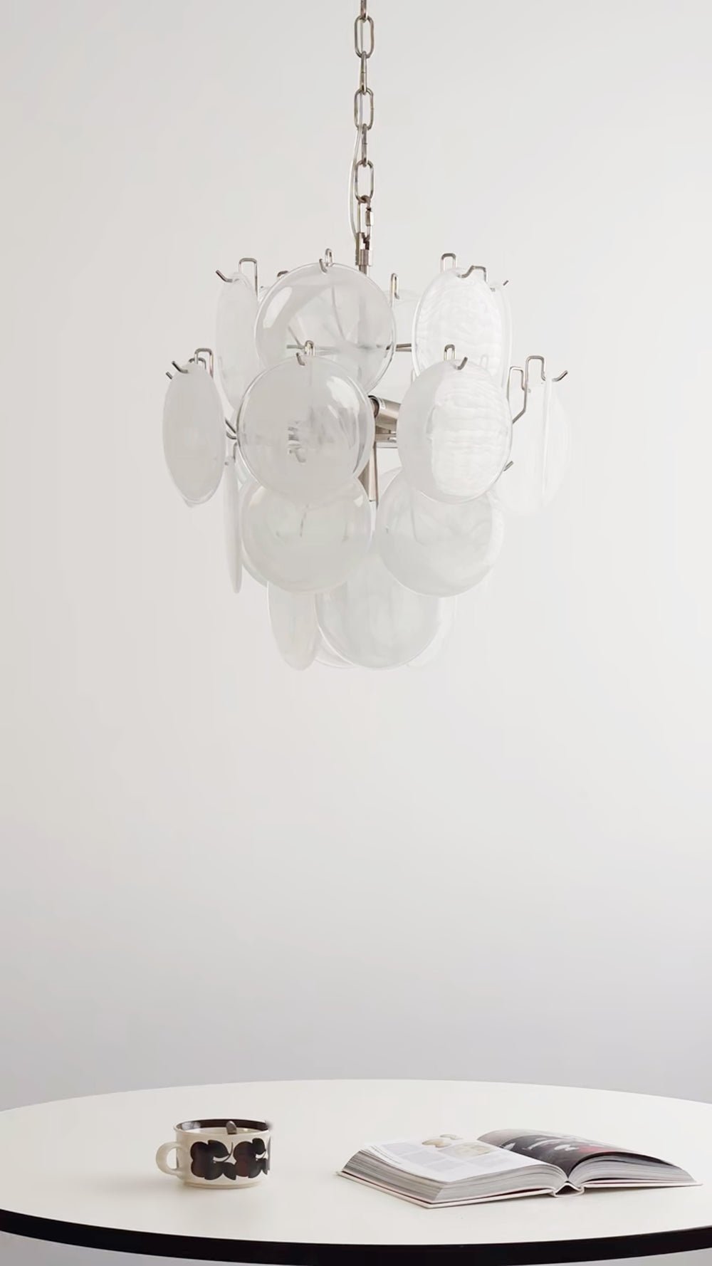 Aurora Lustre Abricot Murano Verre Disque Superposé Artistique - Neutralighting